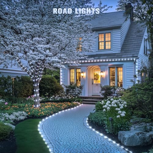 JMEXSUSS-2-200-LED-White-Solar-Rope-Lights-66ft-IP-65-Waterproof-Solar-String-Light-Outdoor-8-Modes-Christmas-Lights-for-Camp-Trampoline-Ladder-Slide-Tent JMEXSUSS 2 200 LED White Solar Rope Lights 66ft IP 65 Waterproof Solar String Light Outdoor 8 Modes Christmas Lights for Camp Trampoline Ladder Slide Tent