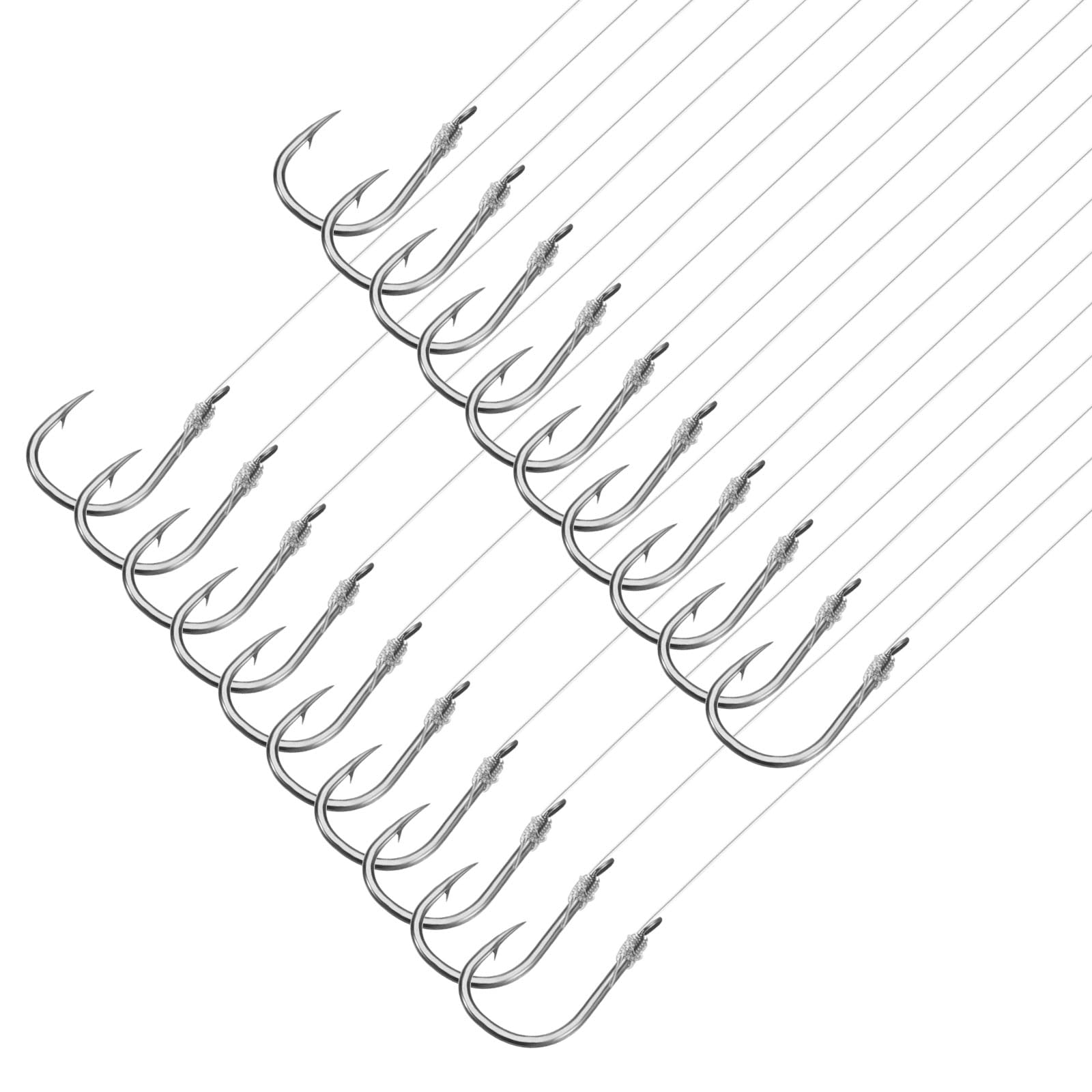 PATIKIL 4# Small Fishing Hooks with 36cm Line