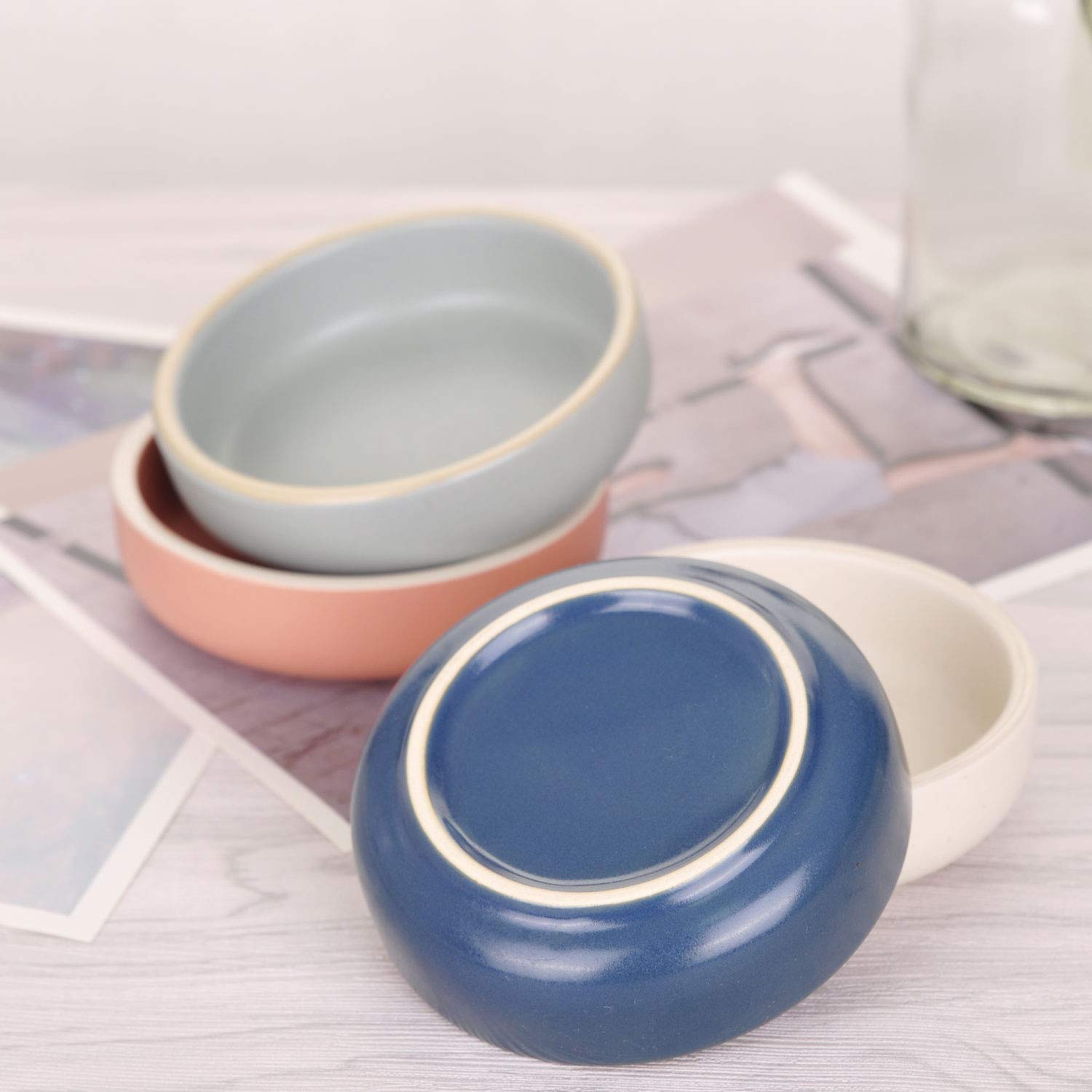 6 Porzellan-Saucenschalen Set – Stapelbar, Spülmaschinenfest, 10,2 X 10,2 Cm, Für Dips, Sushi & Snacks