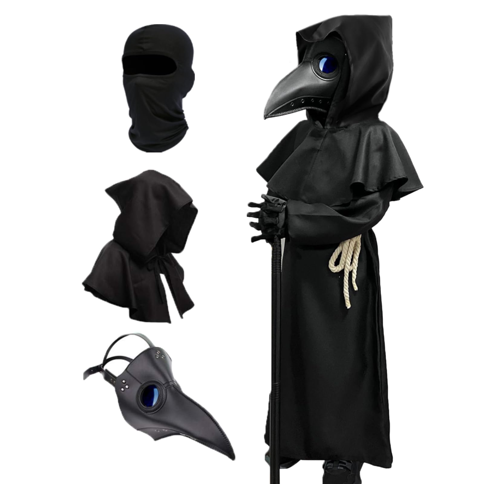 Raxwalker Plague Bird Beak Doctor Mask Steampunk Halloween Costumes Cosplay for Teenagers Props, Outfit for Spooky Fun