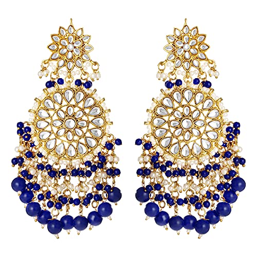 Aheli Bollywood - Pendientes indios de diseño étnico para mujer, talla única, Zinc, Sin piedra preciosa