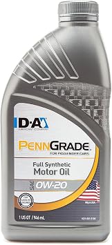 PENNGRADE 62816, Full Synthetic Motor Oil SAE 0W-20, 1 Quart