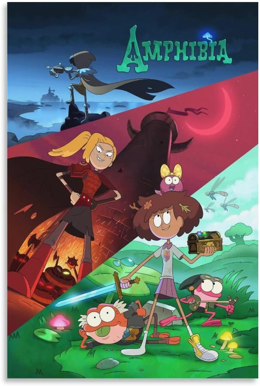 WUTING Amphibia Season 2 Anime Poster Canvas Art Poster and Canvas Wall Art Living Room Posters Bedroom Painting, Wall Art Picture Print Modern Family Bedroom Decor Posters 12x18inch(30x45cm)