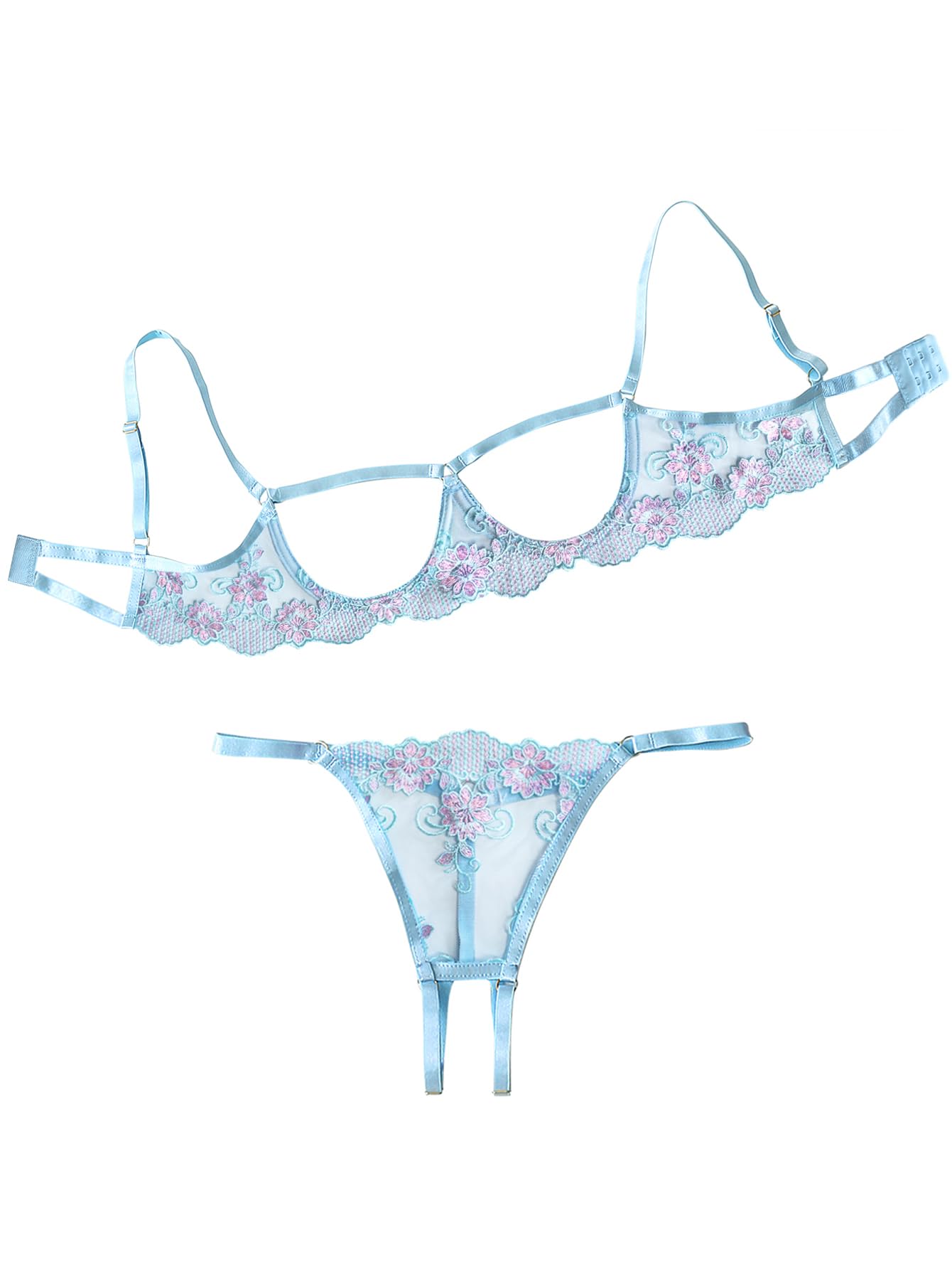 Lilosy Sexy Lingerie Set 2 Piece Women Bra and Panty 3XS-5XL