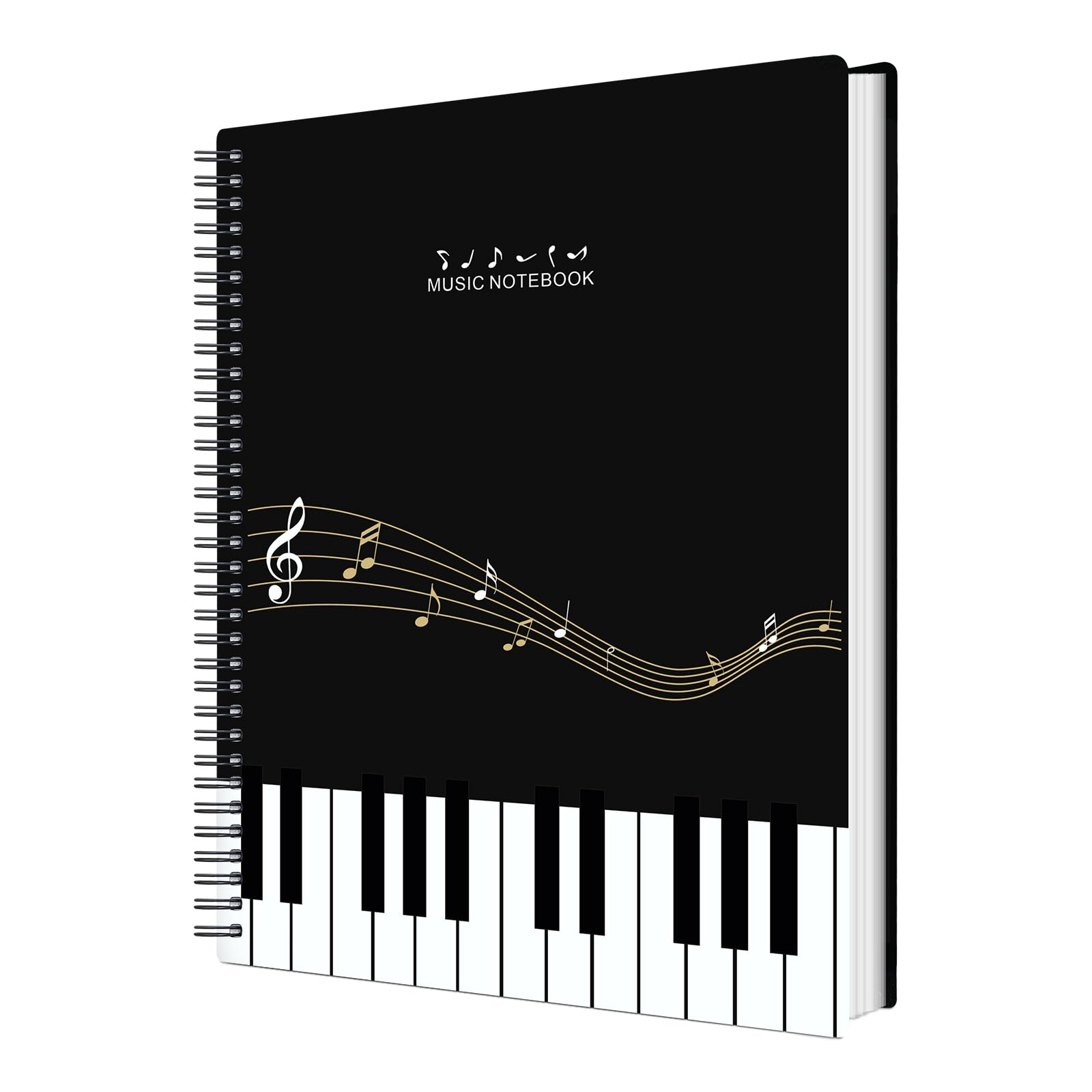 KWELLAM Cartella Per Goffratura E Taglio – Motivo Spartito Musicale, Plastica Trasparente 10,5x14,4 Cm