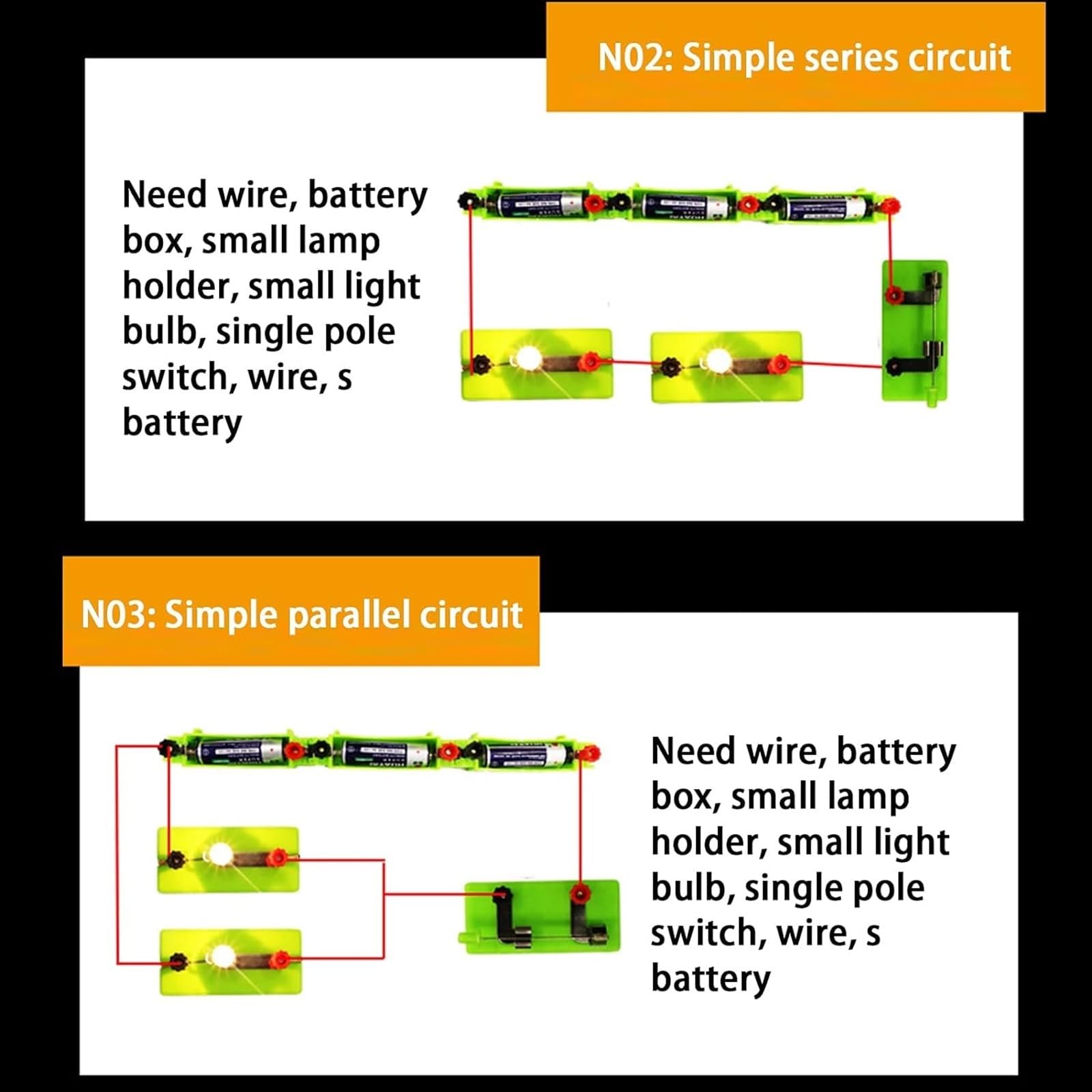 Set di esperimenti sui circuitiScatola for attrezzature for esperimenti di fisica elettromagnetica della scuola media superiore multifunzione, set di scatole for esperimenti sull'elettricità