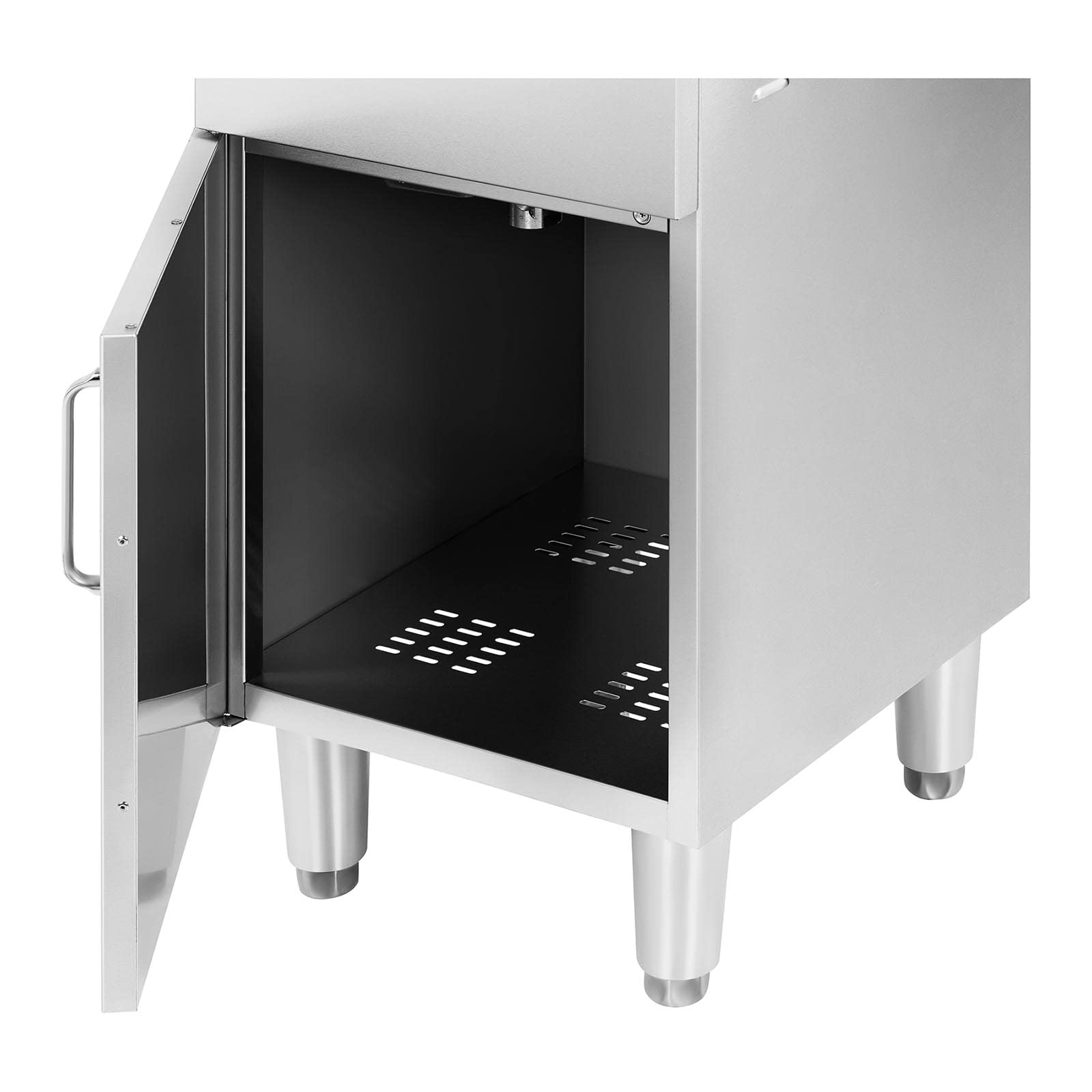 Royal Catering Freidora Eléctrica Profesional para Hostelería 400 V (Volumen: 16 L, 5000 W, Con grifo de vaciado y mueble bajo)