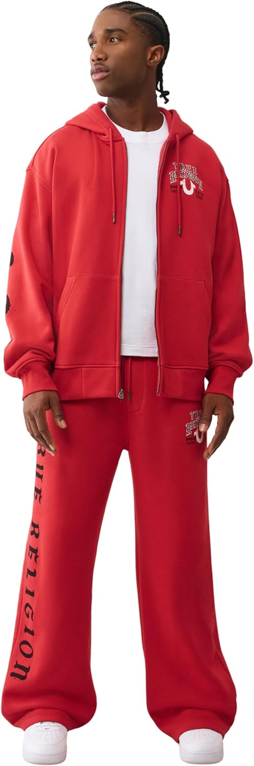 True Religion Men's TR Flag Baggy Sweatpants