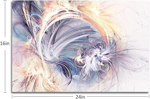 Miniatura 259 de Lienzo artístico para pared, pinturas de arte abstracto, fantasía azul, grafiti colorido sobre fondo blanco; decoración artística moderna para sala