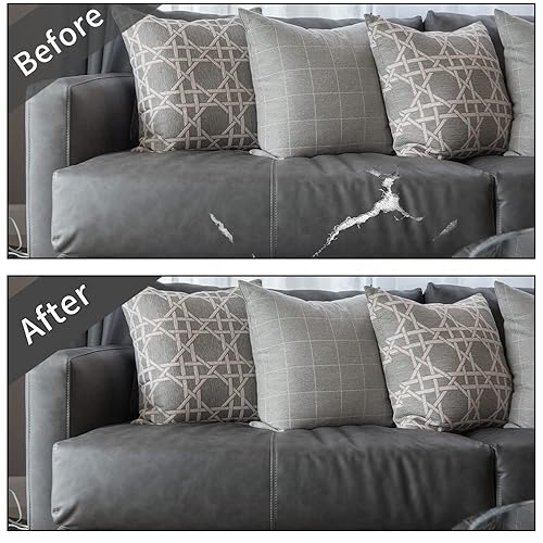 Miniatura 7 de Cahomo - Parche de reparación de cuero grande, 3.93 x 63 pulgadas - Cinta de reparación de cuero - Kit de parches autoadhesivos para sofás, asientos