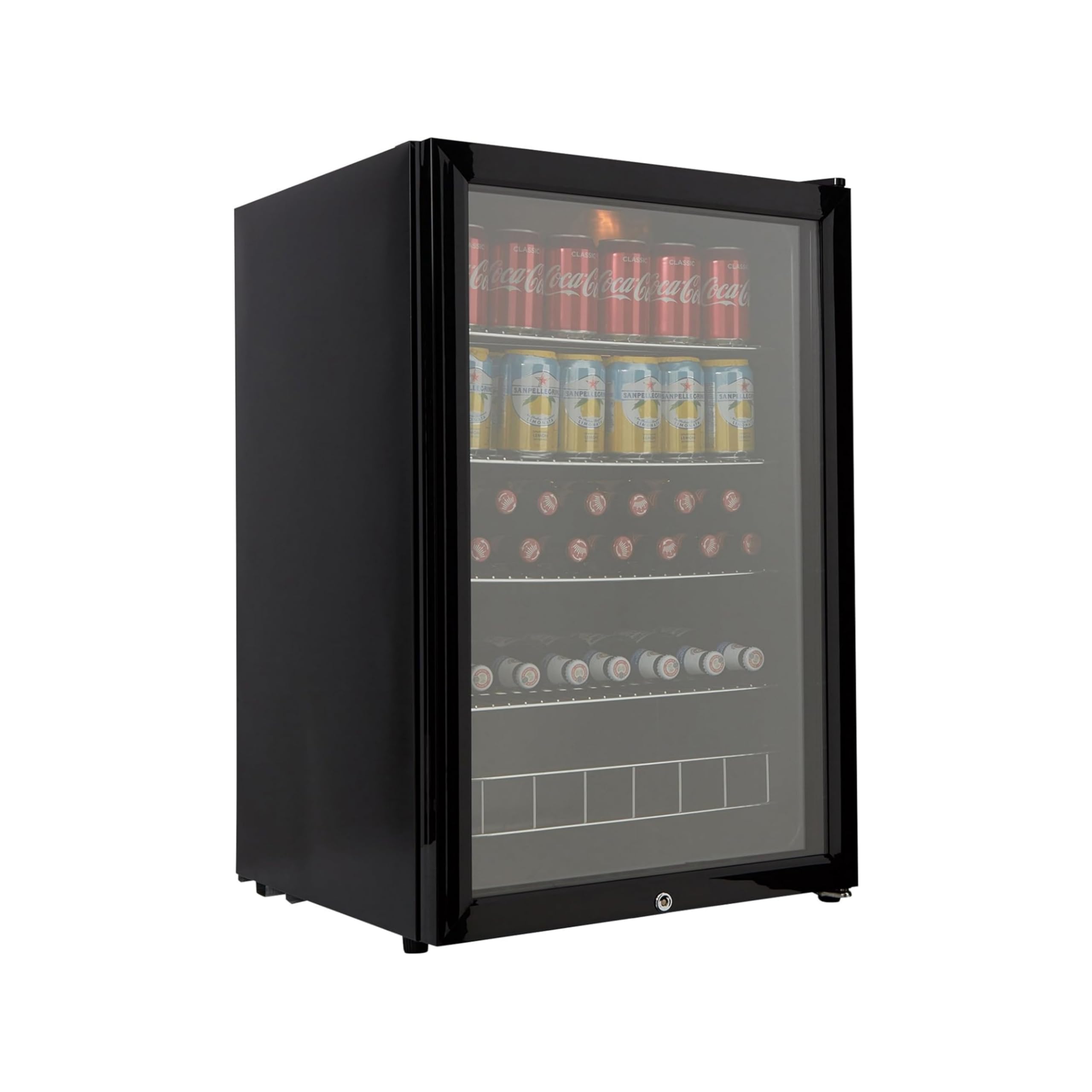 Cookology CBC130BK Under-Counter Drinks Fridge in Black - 115 Litre Capacity - Drinks Fridge - Adjustable Temperature Control - LED Light - Suitable for Cans & Bottles - Energy Efficient