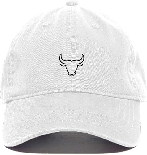 Gorra de béisbol Bull Head bordada de algodón ajustable para papá