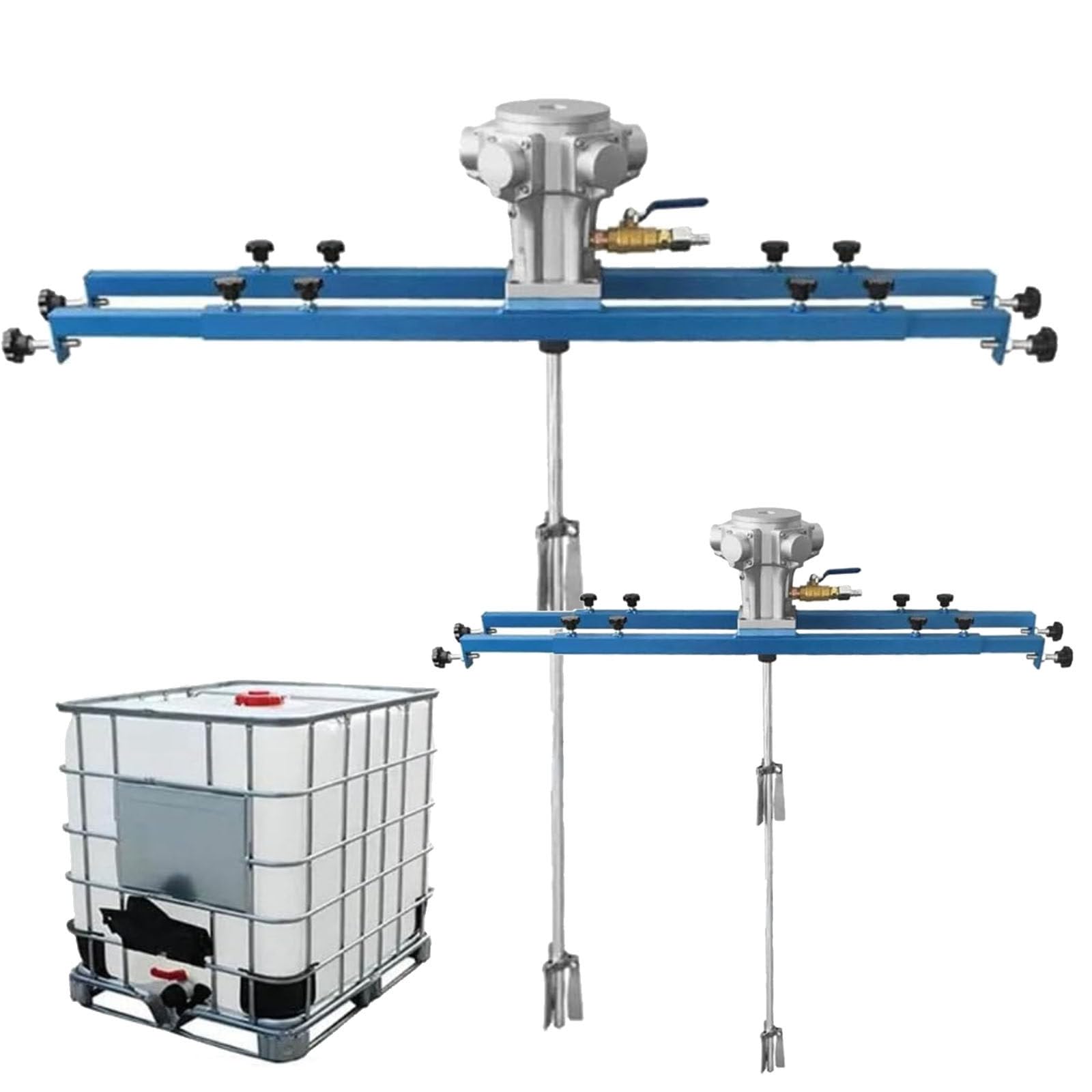 Mezclador de Aire IBC, Mezclador de Tanque neumático de 1/2HP, Mezclador de Pintura de 1000L, Longitud de la Varilla agitadora 880MM, diámetro del Impulsor 250mm