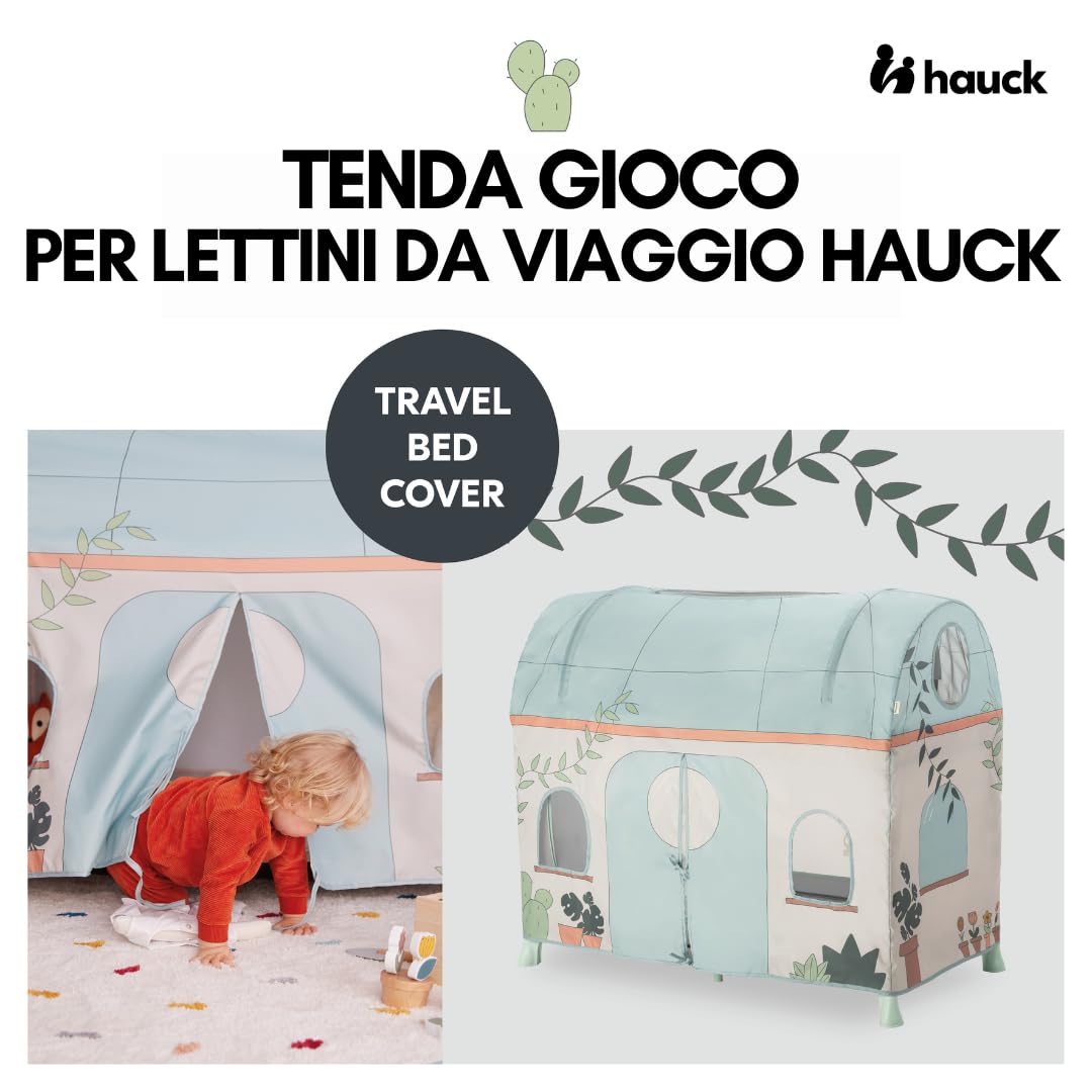 hauck Lettino Neonato Da Viaggio Dream N Play Plus - Set XXL Con Materasso, Tenda Gioco e Zanzariera - Culla Da Campeggio Pieghevole Con Borsa e Ampia Apertura - (Dusty Mint)