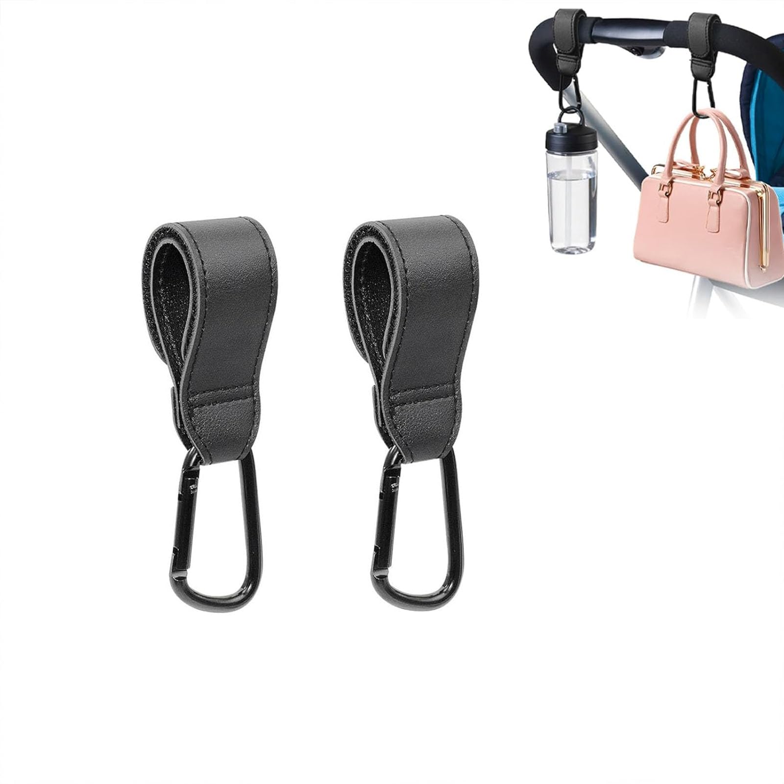 2Pcs Bike Hook for Luggage, Carabiner Hook for Strollers and Bikes, Bag Hook for Urban Commuters and Families, Durable Design for Multiple Items Attachment, Convenient Storage Solution-image-11