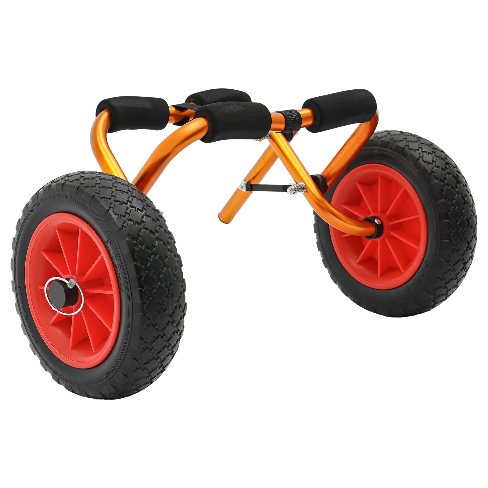 Kajakwagen Kanuwagen Faltbarer Transportwagen Aluminium Vollgummireifen bis 80kg Tragfähigkeit Bootswagen zum Transport Kajaks Kanus Paddleboards kleinen Booten