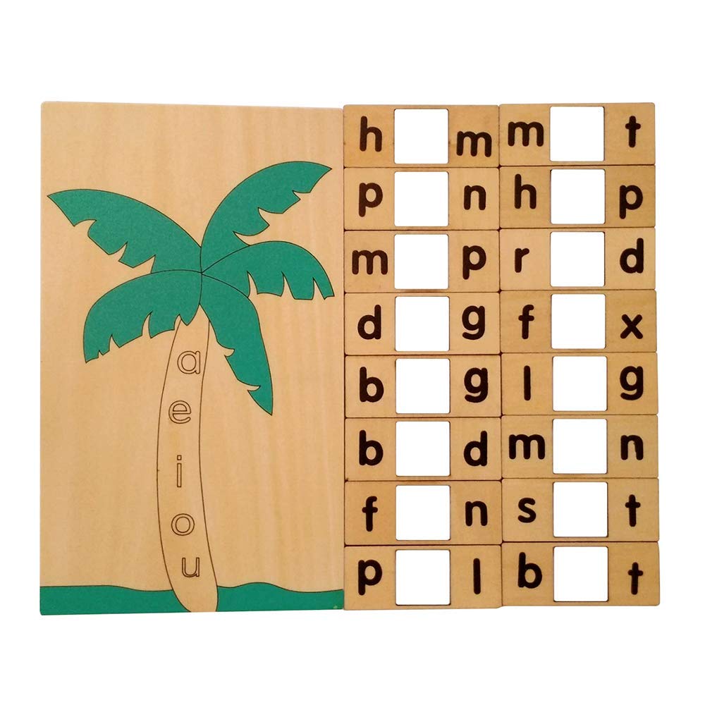 Montessori Coconut Tree for Vowel Exercises