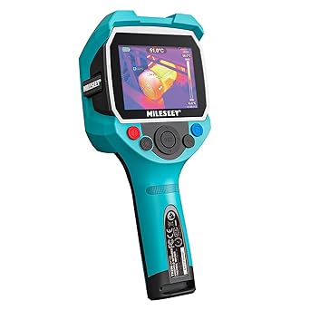Thermal Imaging Camera, MILESEEY Handheld 256*192 IR Resolution Thermal Imager, 3.5 Inch LCD Display IP65 Waterproof Rechargeable 6 Palettes Thermal Camera with Auto Track Cold and Hot Spots Function