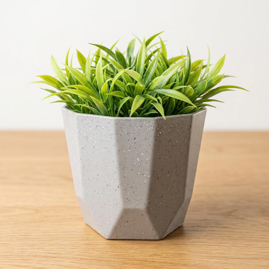 YUCCABE Shera Hexa Flower Pots - Stone Grey (12 Pack) -7 YUCCABE Shera Hexa Flower Pots - Stone Grey (12 Pack) -7
