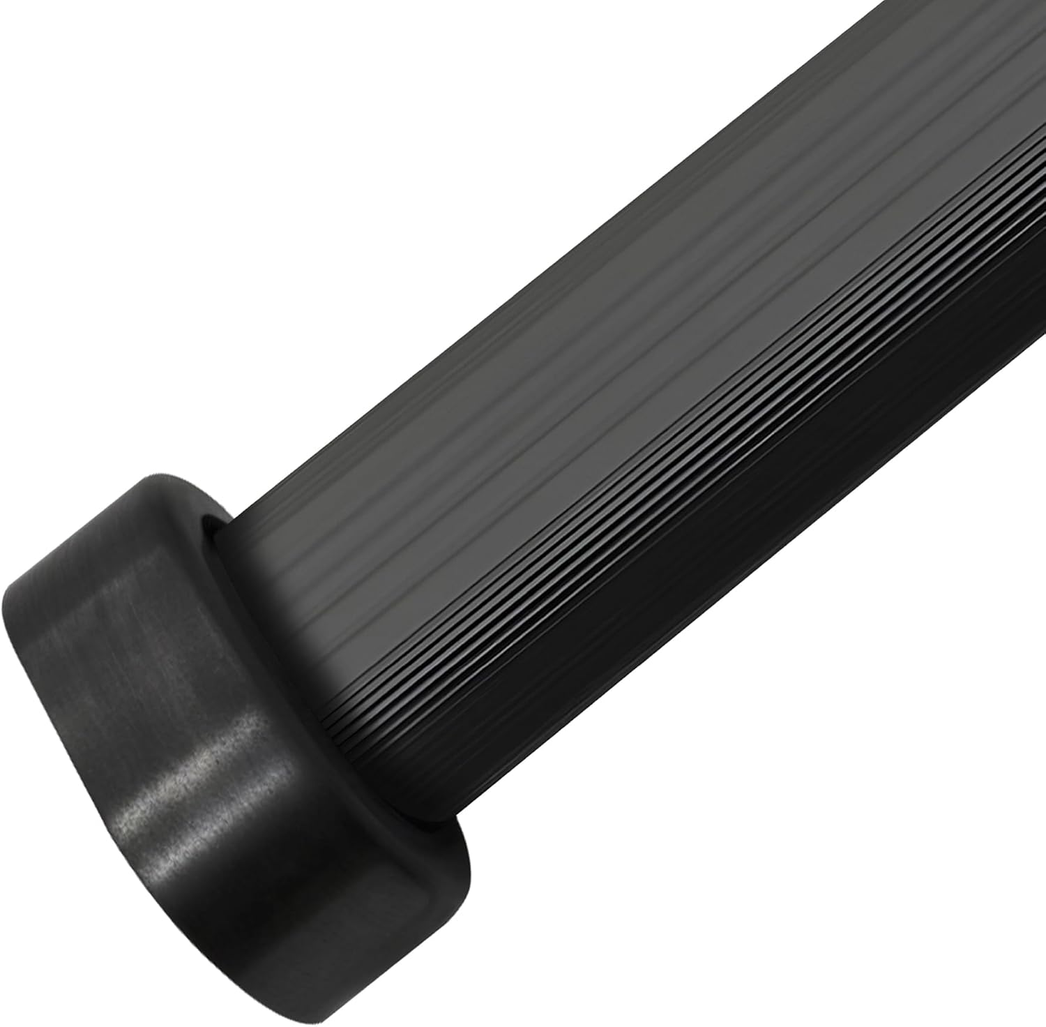 Aluminum Closet Pole – 1 3/16" H x 19/32" W x 1mm Thick | Heavy-Duty Rust-Resistant Wardrobe Rod | For Built-In Closets, Garment Racks & Cabinets – Cut to Size (Black, 72")