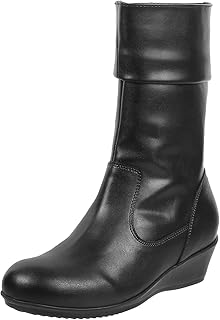 metro Women's Faux Leather Mid Calf Cool Weather Fashion Boots-picture-12