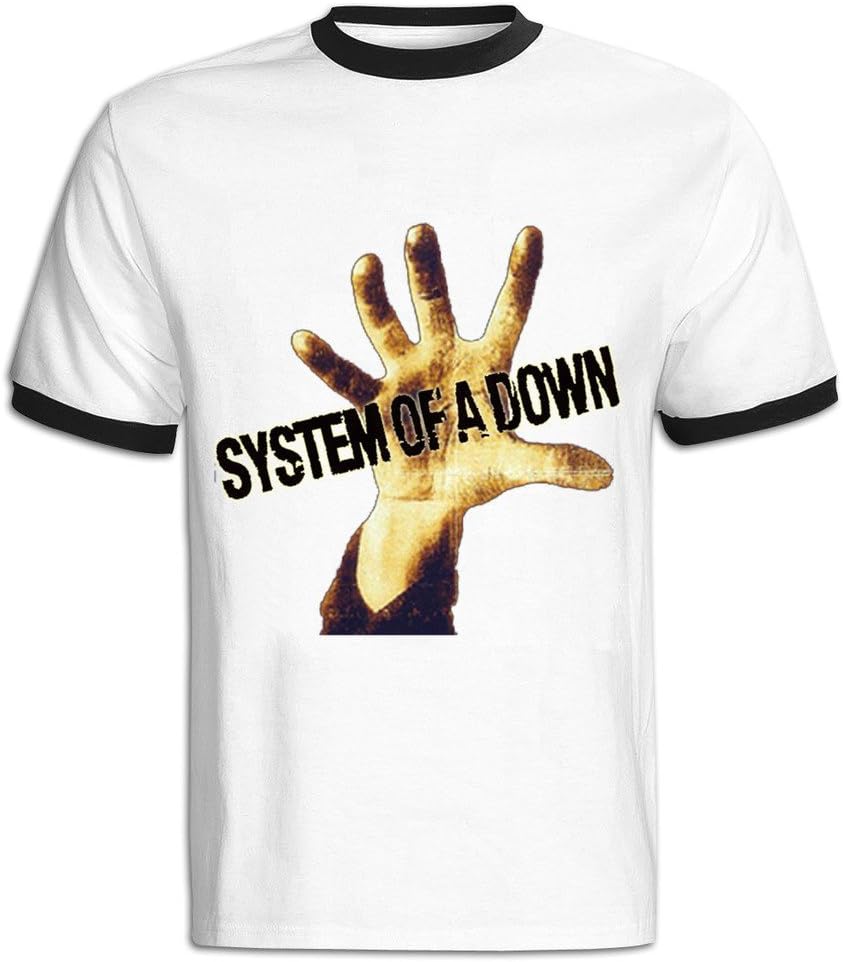 Mens SYSTEM OF A DOWN Logo Toxicity Color Contrast Short Sleeve T Shirt