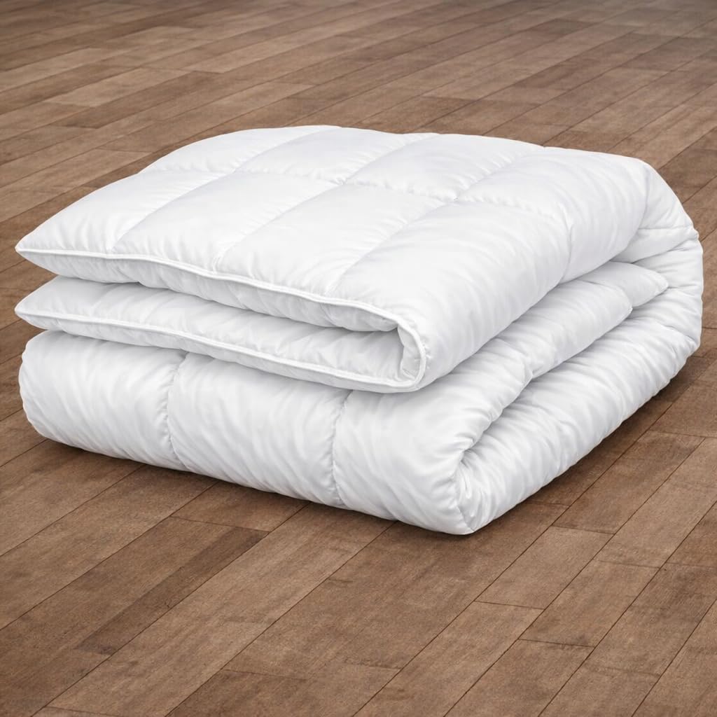 Home Tresor - Piumino Matrimoniale Estivo Leggero 100 gr | Interno Piumino Sintetico Due Piazze in Morbida Microfibra Anallergica Primaverile Estivo Bianco Matrimoniale cm. 250 x 200