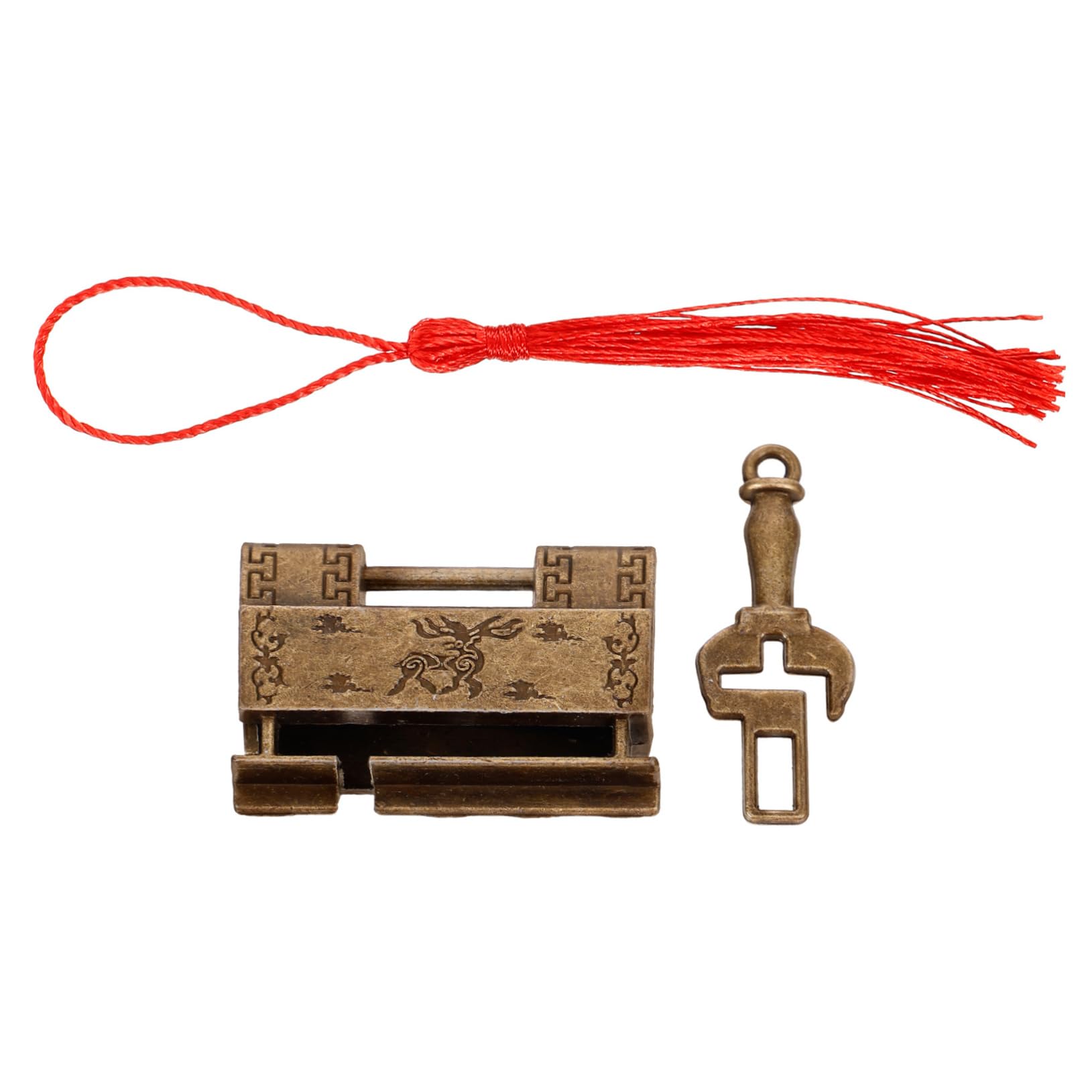 Lurrose 5 Sätze Antikes Kleines Schloss Vorhängeschlösser Schublade Riegel Code Tastensperre Schlüssel Antikes Vorhängeschloss Holzkistenverschlüsse Schrankzubehör Dark Brown Zinklegierung