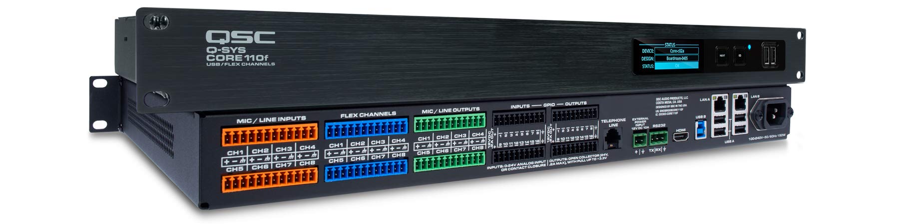 Amazon.com: Qsc Q-SYS Core 110f 128x128 Networked Audio Channels