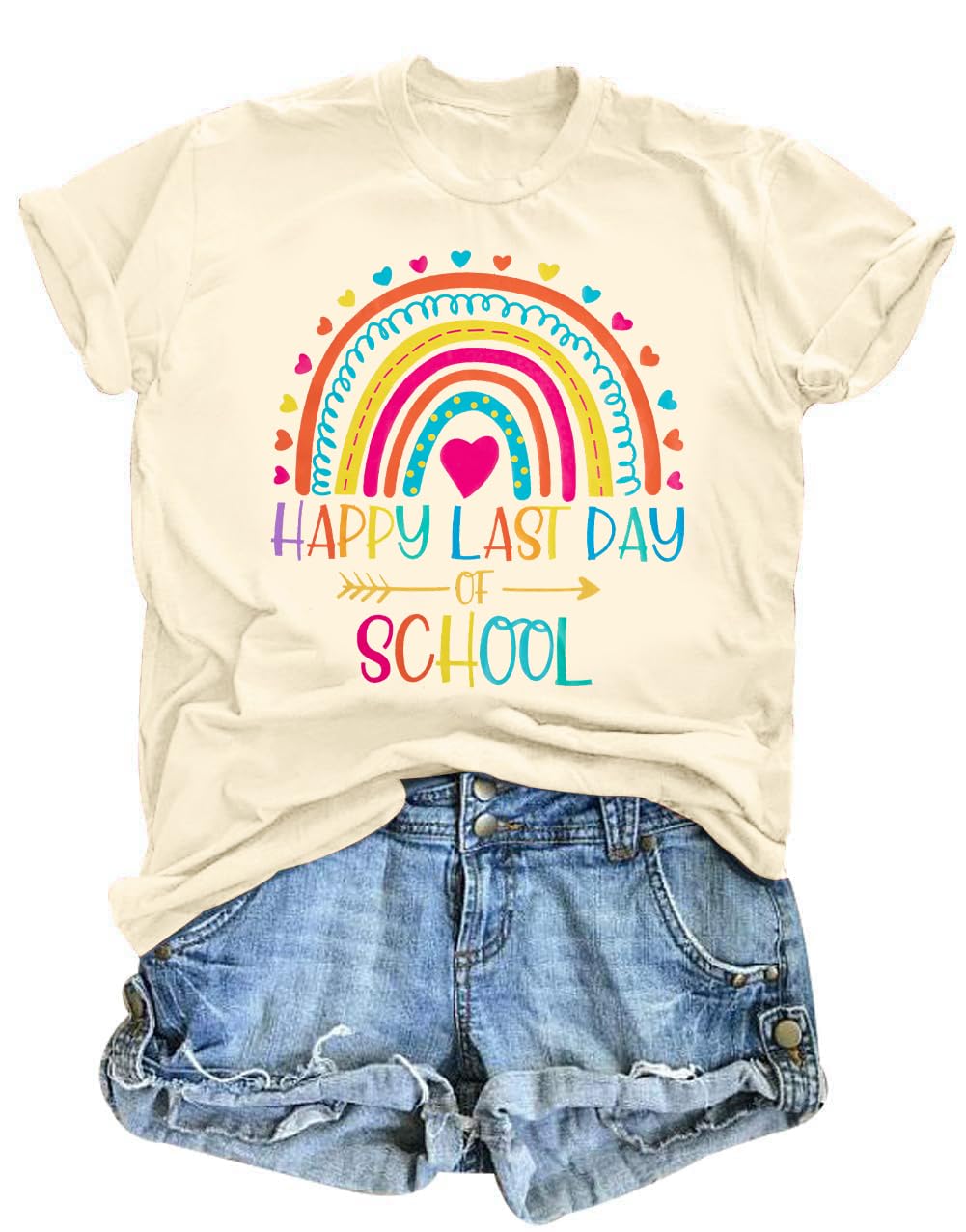 ALLTB Last Day of School Teacher Shirt: Women Teacher End of The Year Shirt School Graduation Tops