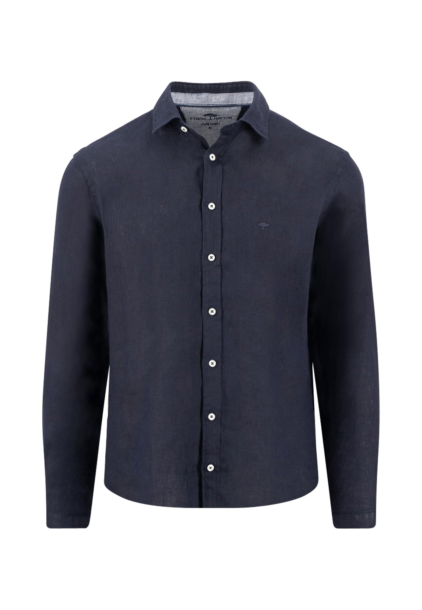 FYNCH-HATTON Camicia in lino con colletto Kent