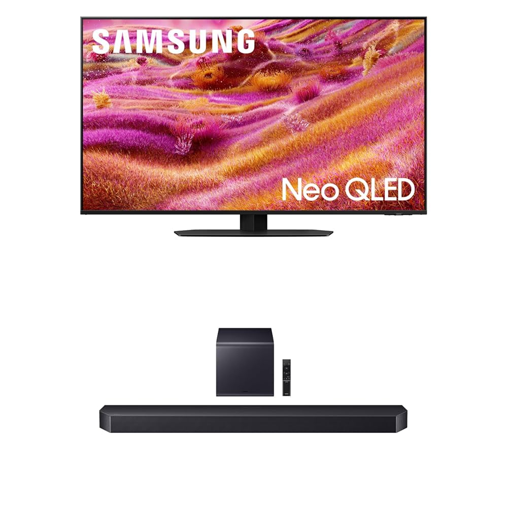 Samsung 98-Inch Class Neo QLED 4K QN90F Series, Vision AI, Mini LED Smart TV (2025 Model, 98QN90F) Neo Quantum HDR Q-Series Soundbar HW-Q900F 7.1.2 ch Subwoofer (2025 Model)
