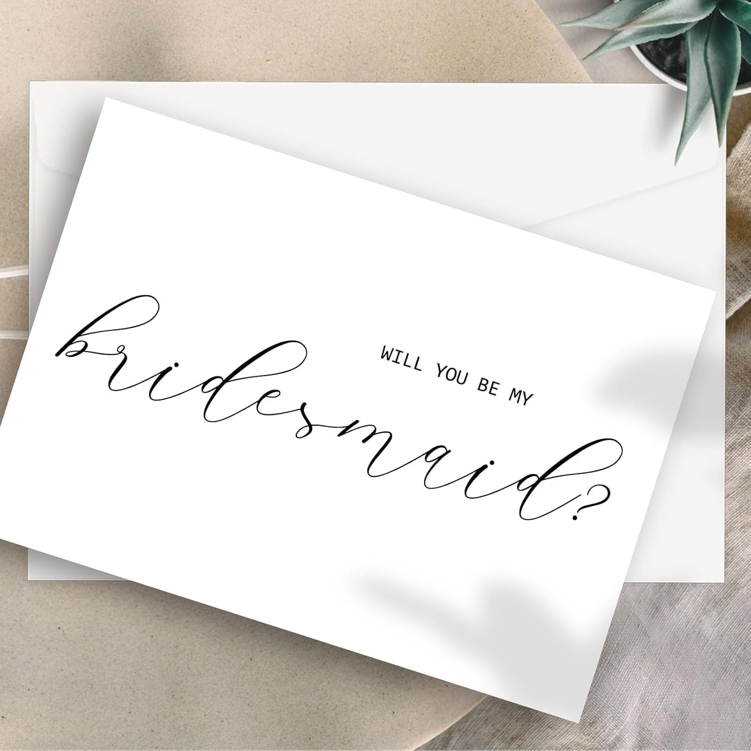 14 PACK Bridesmaid Proposal Card Set |8 Will You Be My Bridesmaid | 2 Maid of Honor | 2 Flower Girl | 2 Matron of Honor Card | With Matching Envelope | 5.9x3.9 In