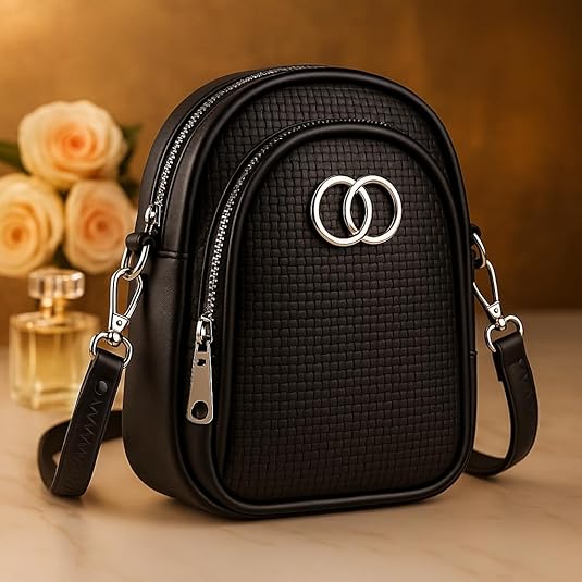 Stylish Black Sling Bag for Women Latest Sling Bags for Women Beautiful One Side Bag