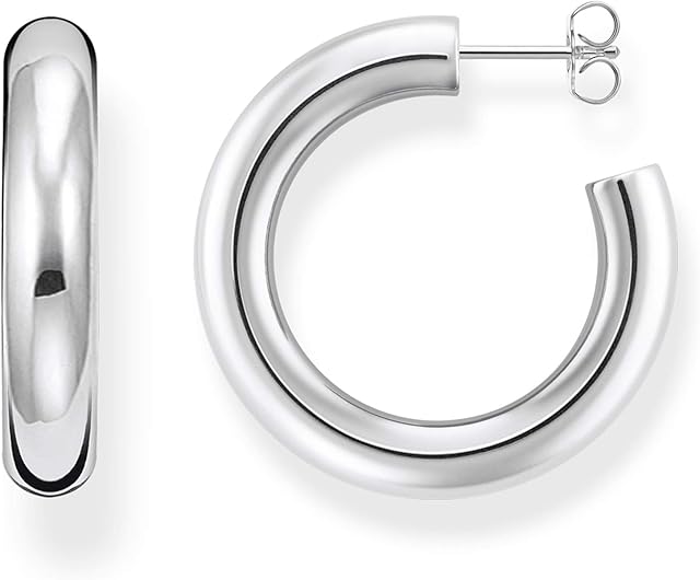 Thomas Sabo Women Silver Hoop Earrings CR636-001-21