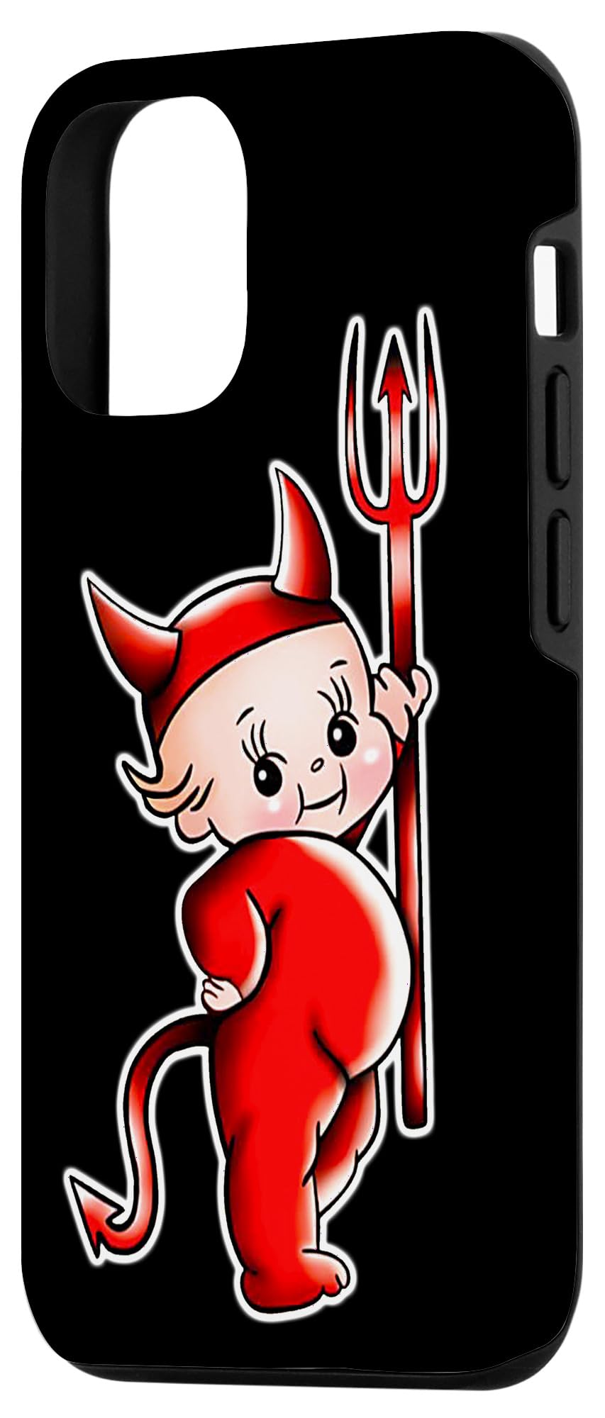 Kewpie Baby Devil Demon Pitchfork Halloween Spooky Occult Case for iPhone 15 - Image 2