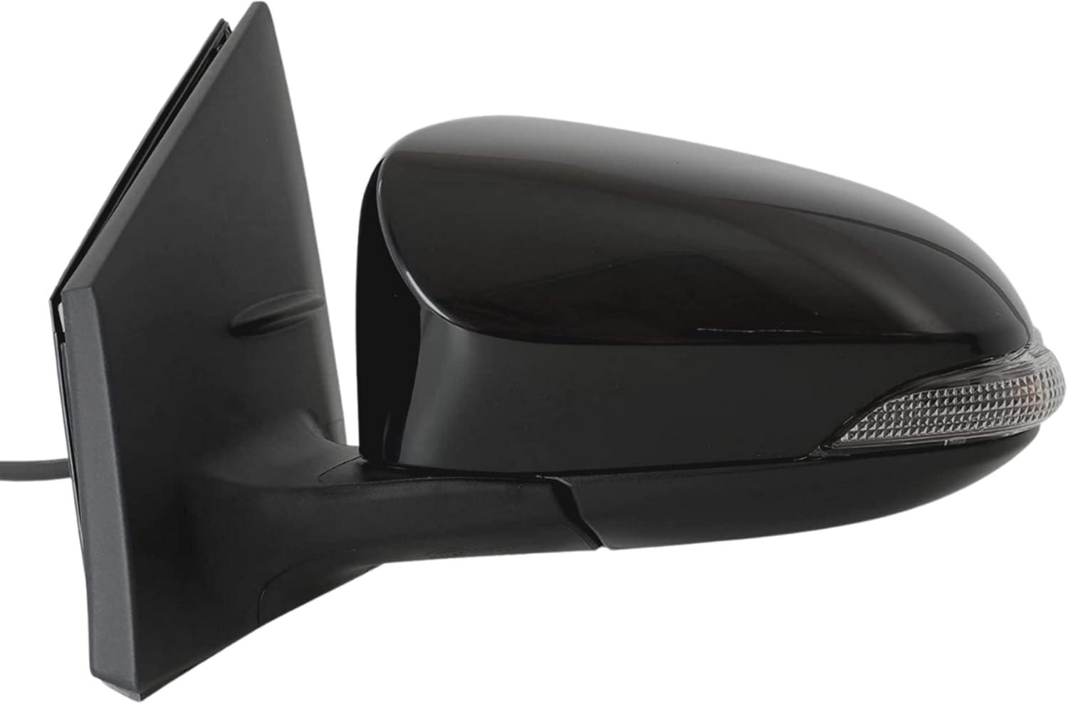 Spieg Driver Side Mirror for 2014-2018 Toyota Corolla Power Adjustment Heated Glass Manual Folding Turn Signal Light Black 7 Pins Left TO1320295