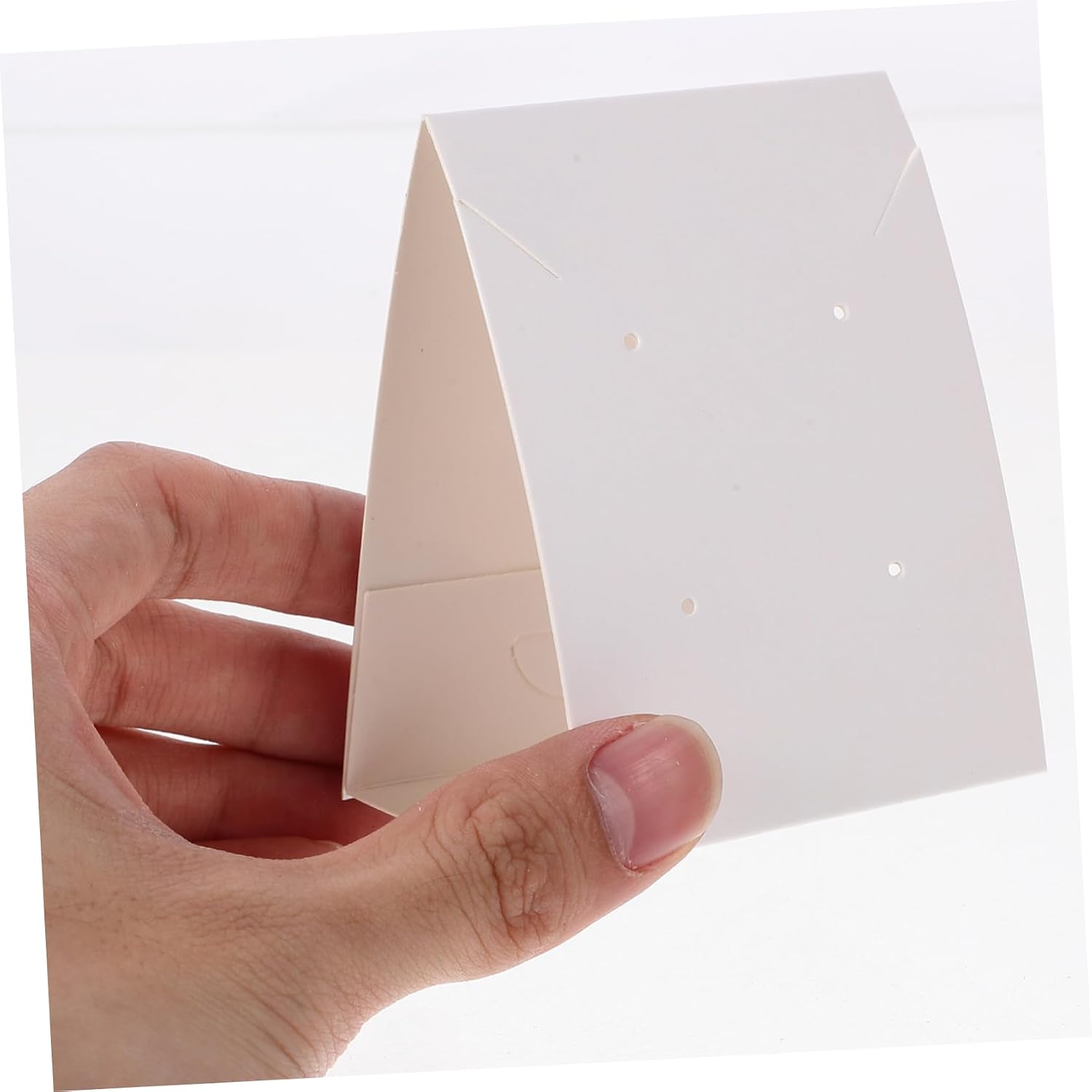 100pcs Earring Display Cards for Jewelry Packaging Blank Holder Cards for Studs Necklaces Easy Fold Design for Retail Use for Present Wrapping and Presentation