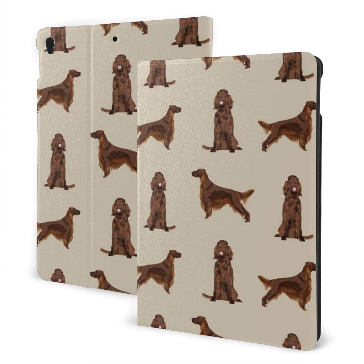 Irish Setter Dog Breed Pet Pattern Gifts for Irish Setters Ipad 7th / Ipad Air3 & Pro Case with PC Back Soft TPU Bumper Slim Smart Stand Back Cover Anti-Scratch Auto Wake/Sleep Ipad Cover