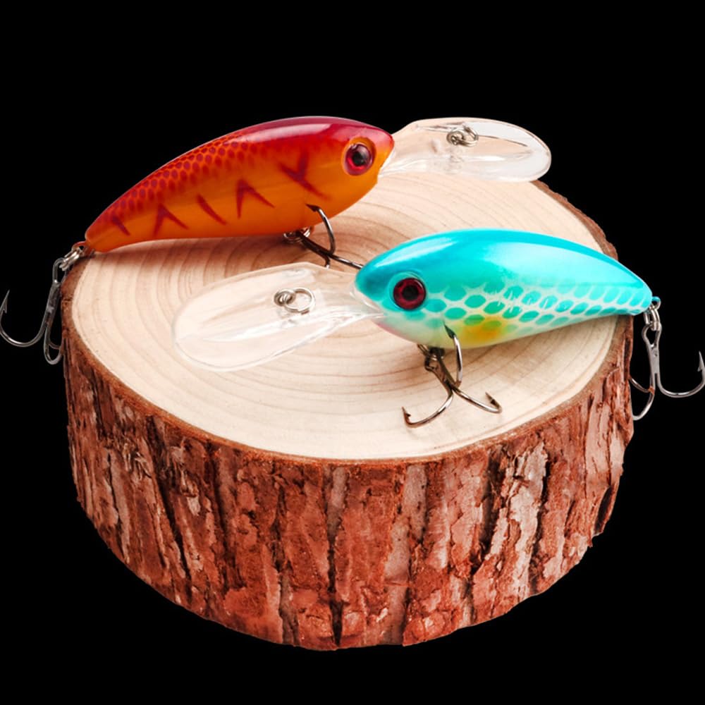 15 PCS Fishing Lures Shallow Crankbait for Bass Fishing Deep Diving Crankbaits Wobbler, 10.5cm/4.1in Swimbait for Saltwater Freshwater : Sports & Outdoors