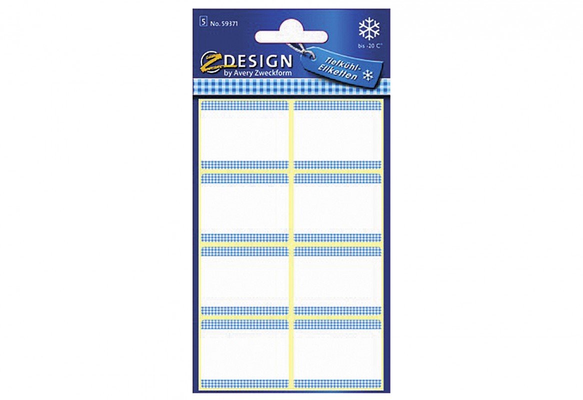 Avery Zweckform 59546 Jam Labels, Removable Wall Stickers – 12 Stickers Freezer Labels White