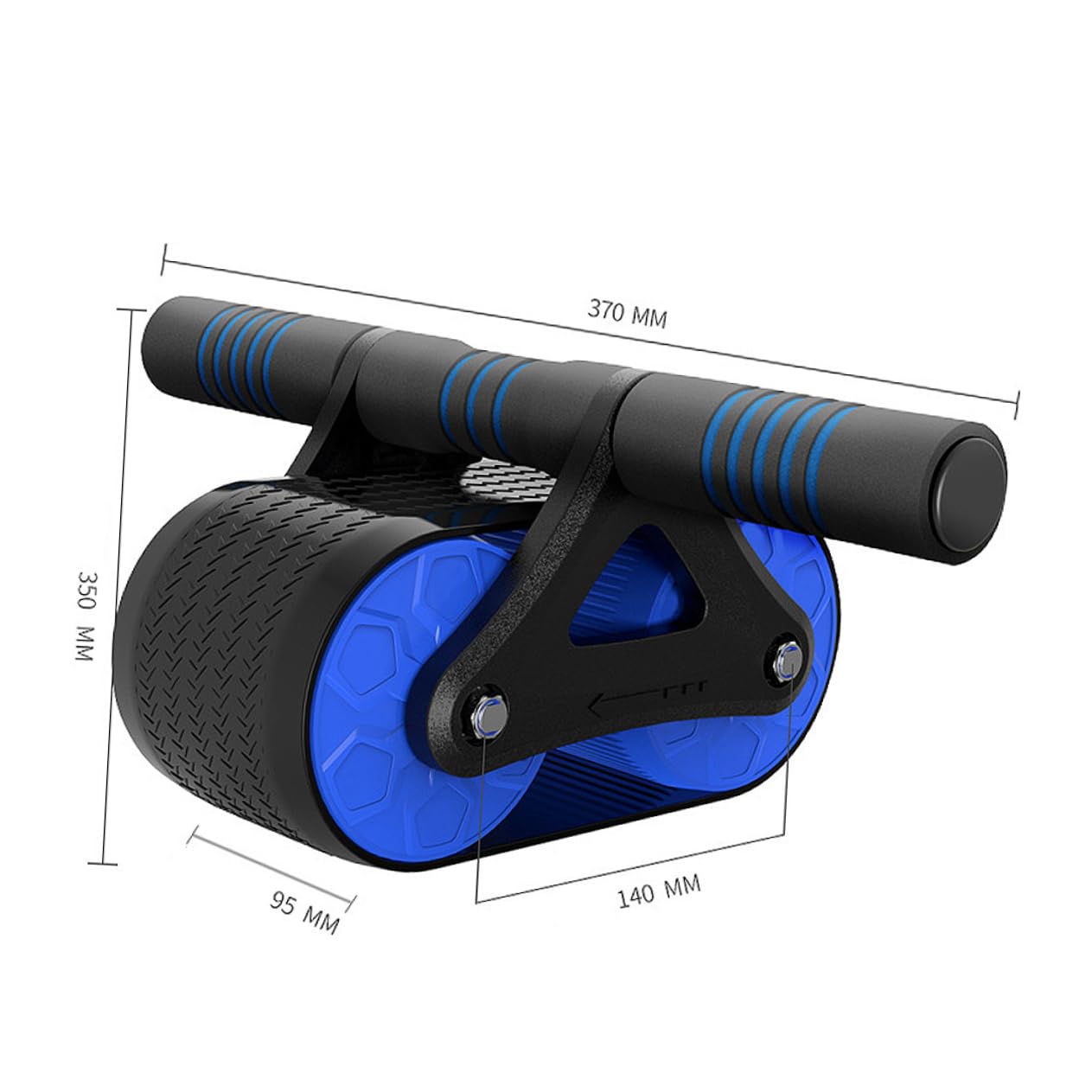 Hemobllo Ruota Addominali Fitness Automatica con Rimbalzo Roller per Allenamento Addominale Stabile per e Dispositivo per Esercizi Core e Perdita Attrezzo Palestra Blu