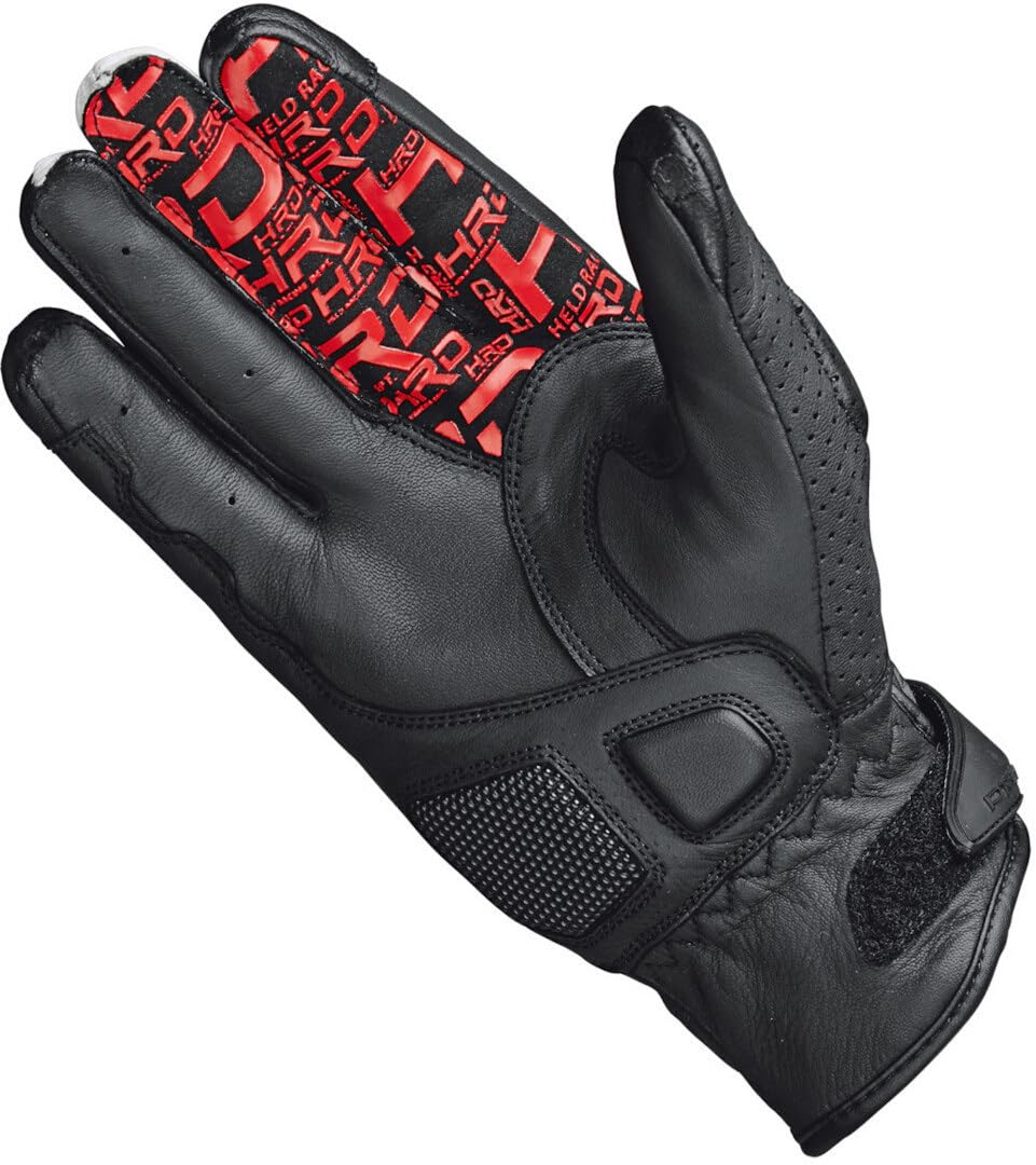 Held Misawa Guanto da motociclo, nero/bianco/rosso, 9