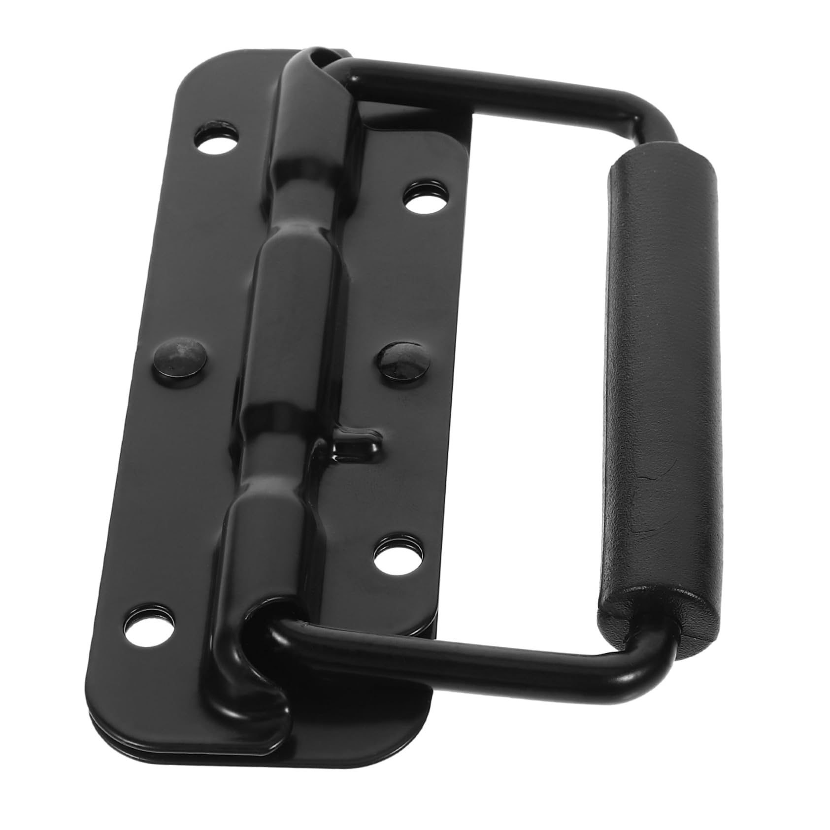 FUNOMOCYA Box Wooden Box Spring Handle Case Handle Replacement Metal Handle Mount Handle Case Hardware Handle Grips Cabinet Pull Handle Mount Chest Handles Chest Pull Black Stainless Steel