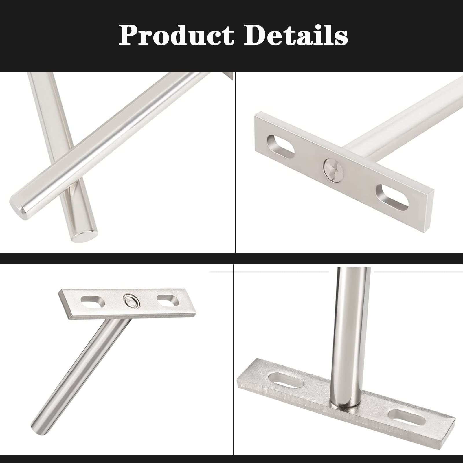 Aazon.co: SpzcdZa 4pcs Floating Shelf Brackets 4 Inch Length Blind...