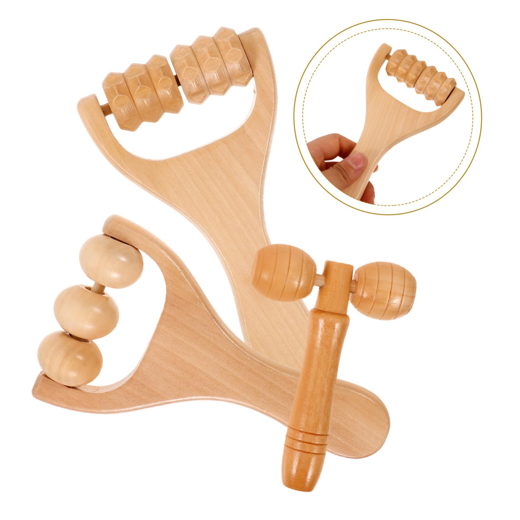 Ipetboom Manuelle Massagerolle 15X15X15cm für Rücken und Nacken Vielseitiges Massagegerät für Zuhause und Reisen zur Muskelentspannung