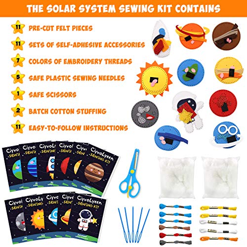 CiyvoLyeen-Space-Sewing-Kit-for-Kids-Solar-System-DIY-Activity-Kids-Felt-Craft-Supplies-for-Girls-and-Boys-Educational-Beginners-Sewing-Set-of-11 CiyvoLyeen-Space-Sewing-Kit-for-Kids-Solar-System-DIY-Activity-Kids-Felt-Craft-Supplies-for-Girls-and-Boys-Educational-Beginners-Sewing-Set-of-11