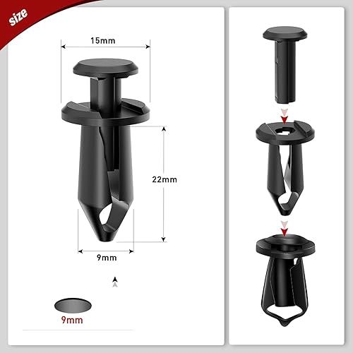 Miniatura 4 de Nilight 70 piezas de motor debajo de la cubierta de protección contra salpicaduras de protección contra salpicaduras, forro de guardabarros, clip de