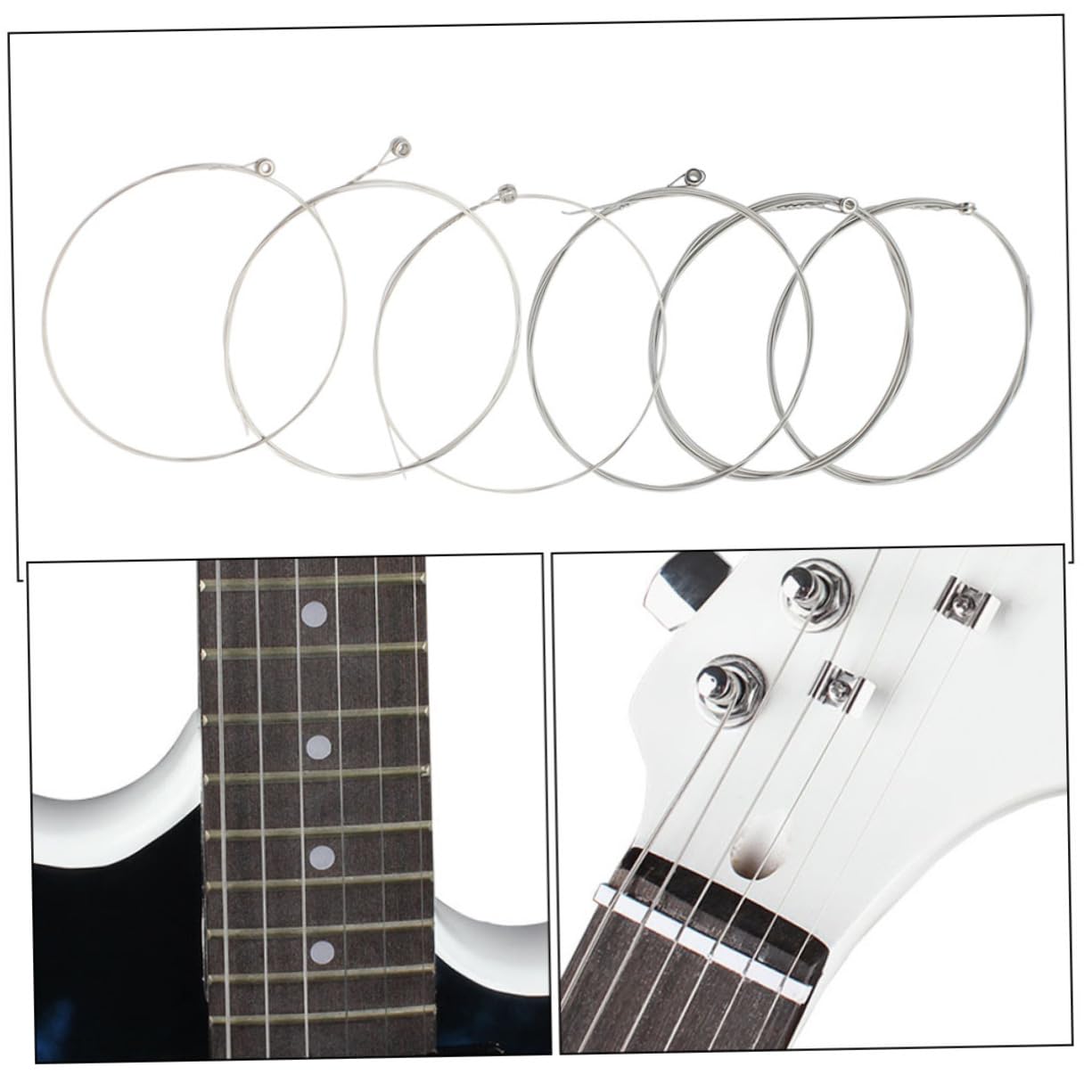 Generic Versatile Guitar Strings Stainless Steel Electric Guitar String Set for Replacement Tips