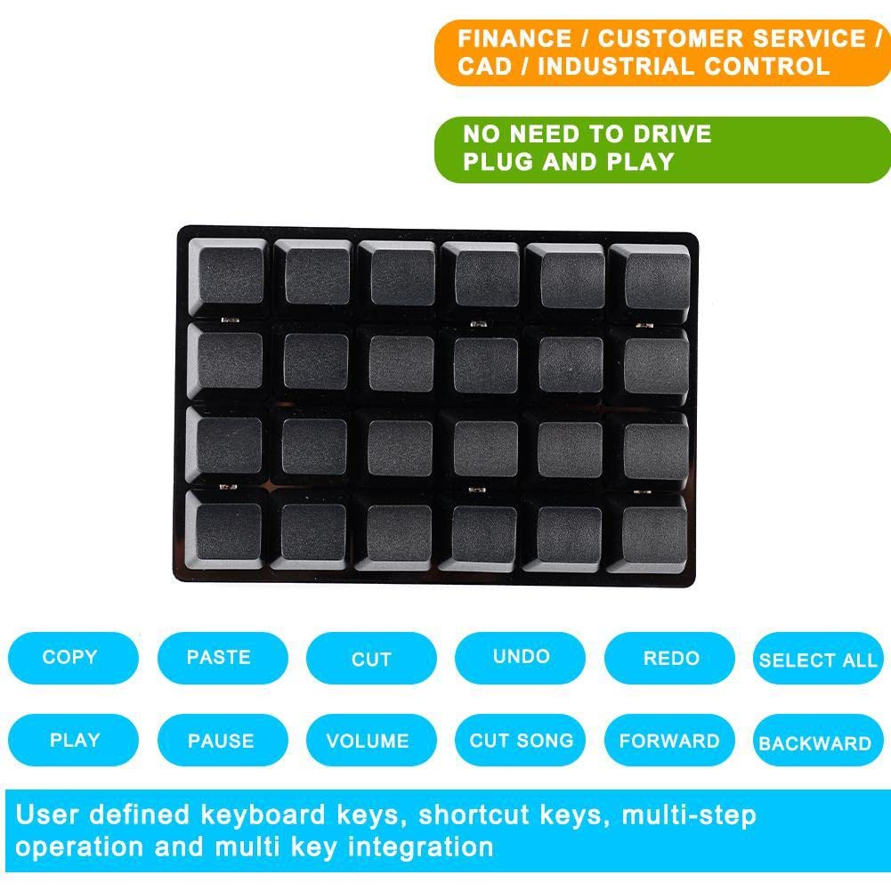 キーボード 24 X-Keys XK-24 Blck and White Programmable Keyboards (24 Key